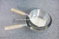 18cm Hot domestic stainless steel milk pot with practical wooden handle big capacity cooking sauce pans supplier