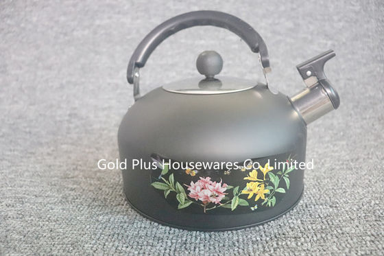 Luxury flower pattern kettle teapot with two cups stainless steel water coffee kettle with whistle for commercial use supplier