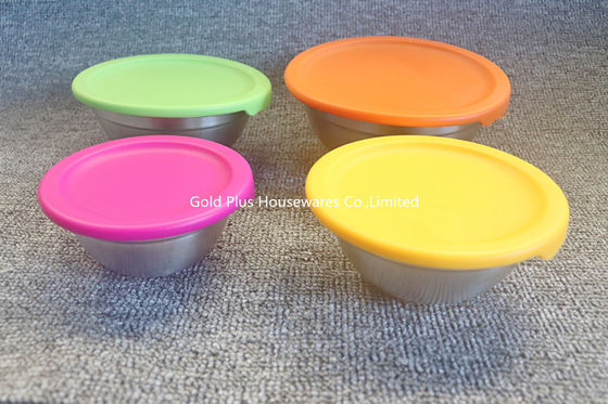 8pcs Personalized portable food container stainless steel leakproof mixing salad bowl with airtight lid supplier