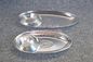 Restaurant supply 2 compartment snack plate oval dish divided food plate silver small dish storage sauce trays supplier