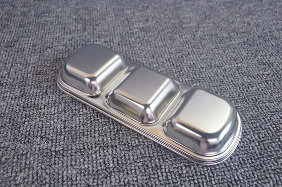 Fashion wholesale multifunction seasoning dish rectangle snack appetizer custom stainless steel antique dishes supplier