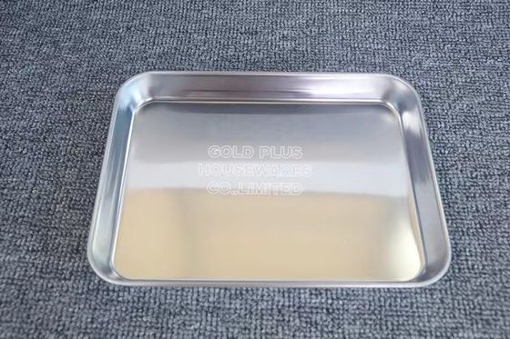 Restaurant big size towel tray stainless steel medical tray with different size good quality bathroom makeup tray supplier